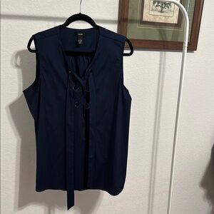Alfani Navy Sleeveless Blouse